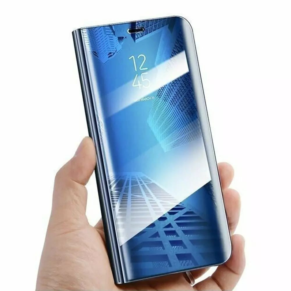 Husa Tip Carte, Flippy, Compatibila cu Huawei Mate 10 Lite, Flip Cover Oglinda, Albastru-0