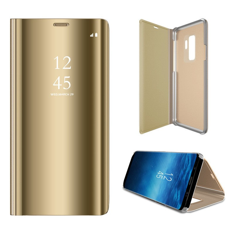 Husa Tip Carte, Flippy, Compatibila cu Huawei Mate 10 Lite, Flip Cover Oglinda, Auriu-6