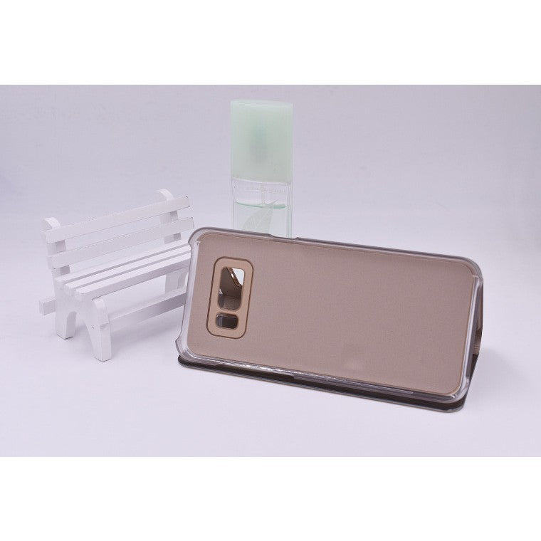 Husa Tip Carte, Flippy, Compatibila cu Huawei Mate 10 Lite, Flip Cover Oglinda, Auriu-8