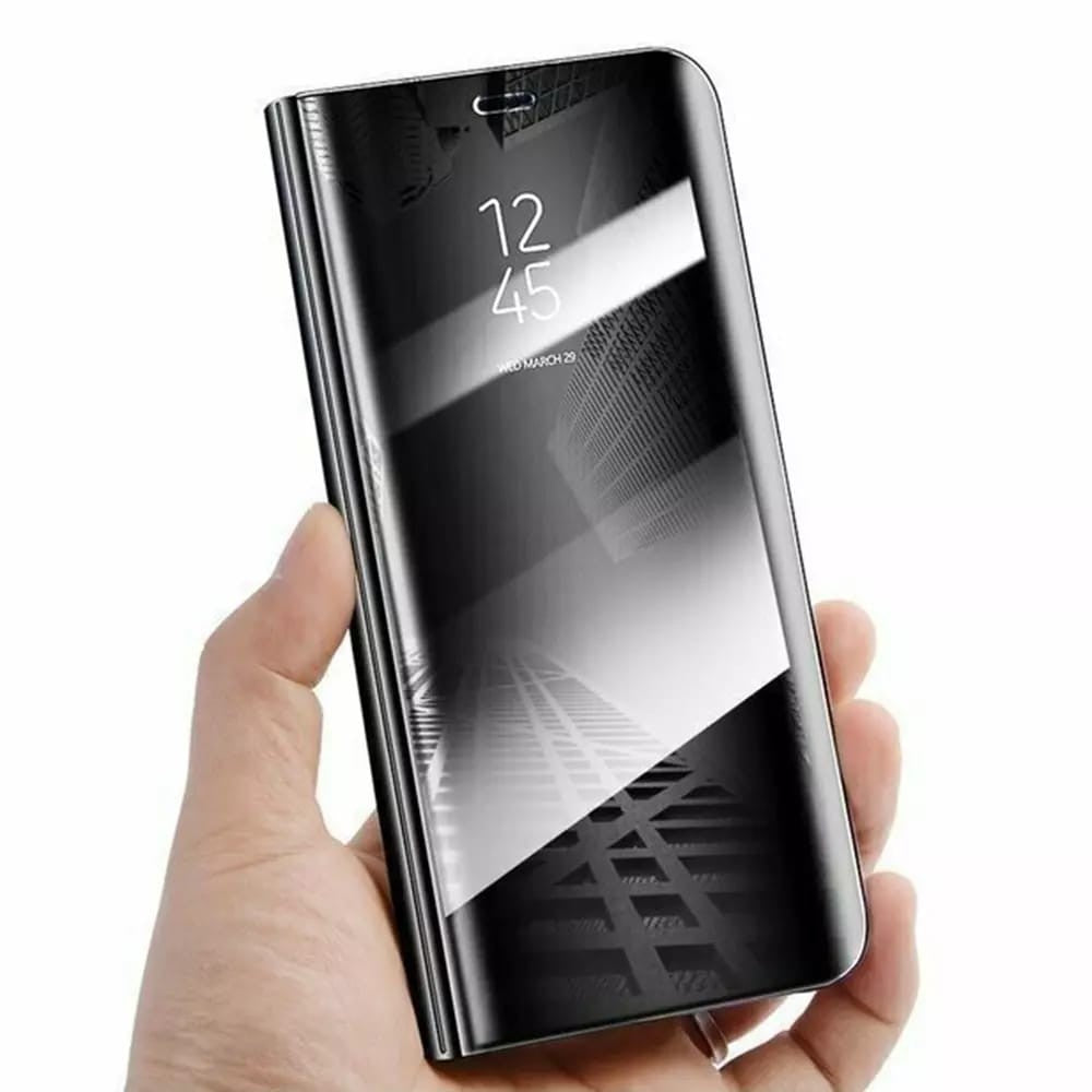 Husa Tip Carte, Flippy, Compatibila cu Huawei Mate 10 Lite, Flip Cover Oglinda, Negru-0