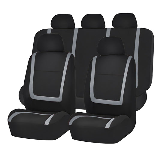 Set huse scaun auto ieftine, Universale 9 piese, model GREY LINE - GRI-0