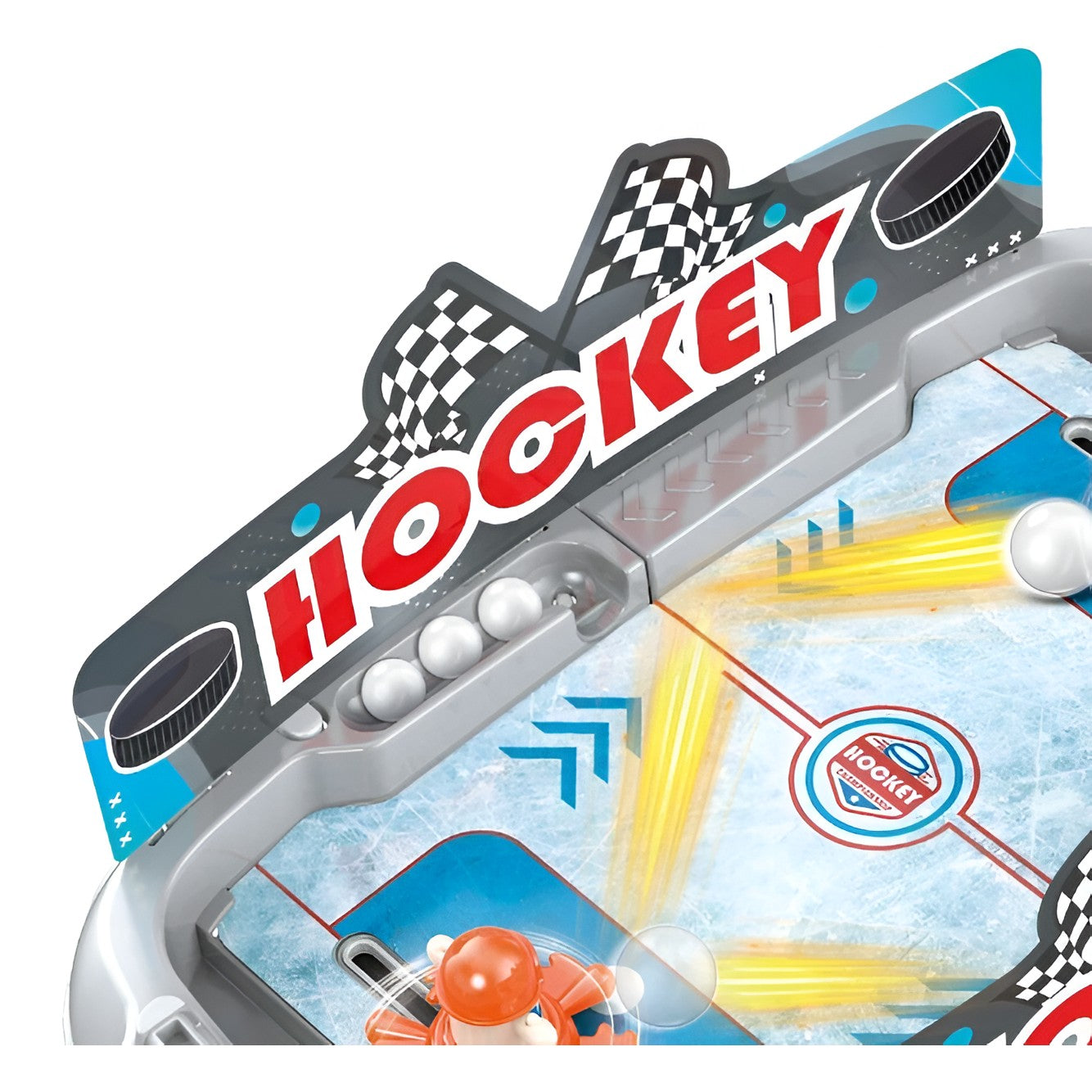 Joc de Masa Interactiv Ice Hockey pentru Copii, Flippy, 4 Mingi, Tabela Scor, 40.7x27x14.5 cm, Multicolor-4