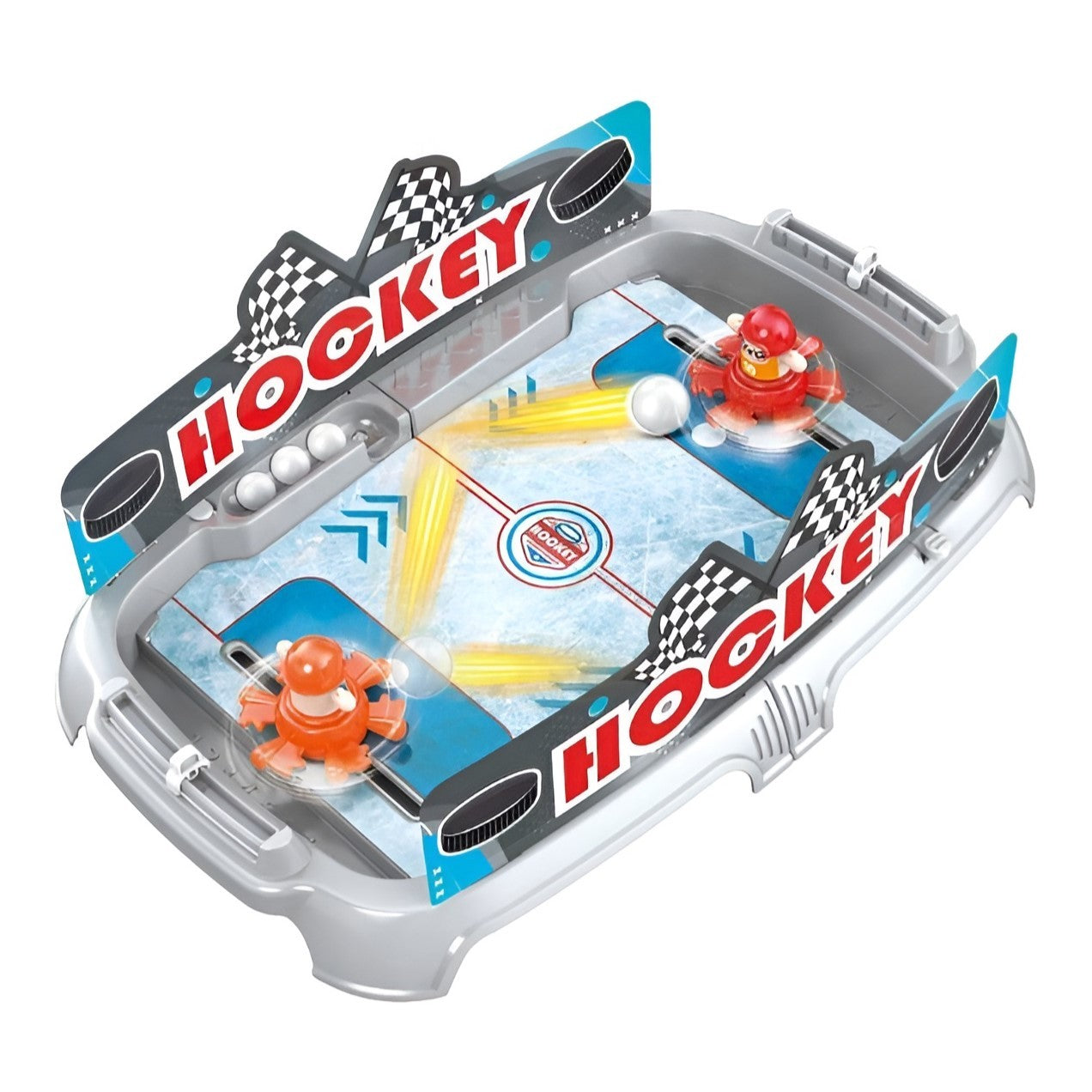 Joc de Masa Interactiv Ice Hockey pentru Copii, Flippy, 4 Mingi, Tabela Scor, 40.7x27x14.5 cm, Multicolor-0
