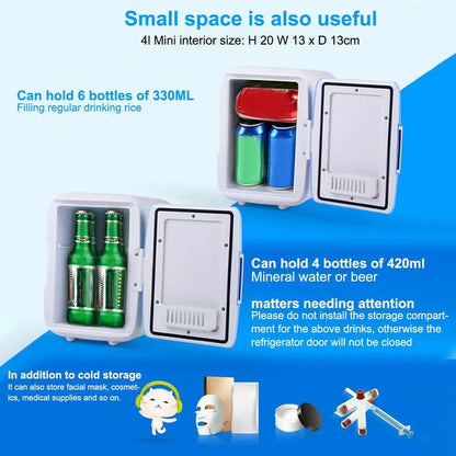 Mini Frigider Portabil Capacitate 4L cu Priza Auto