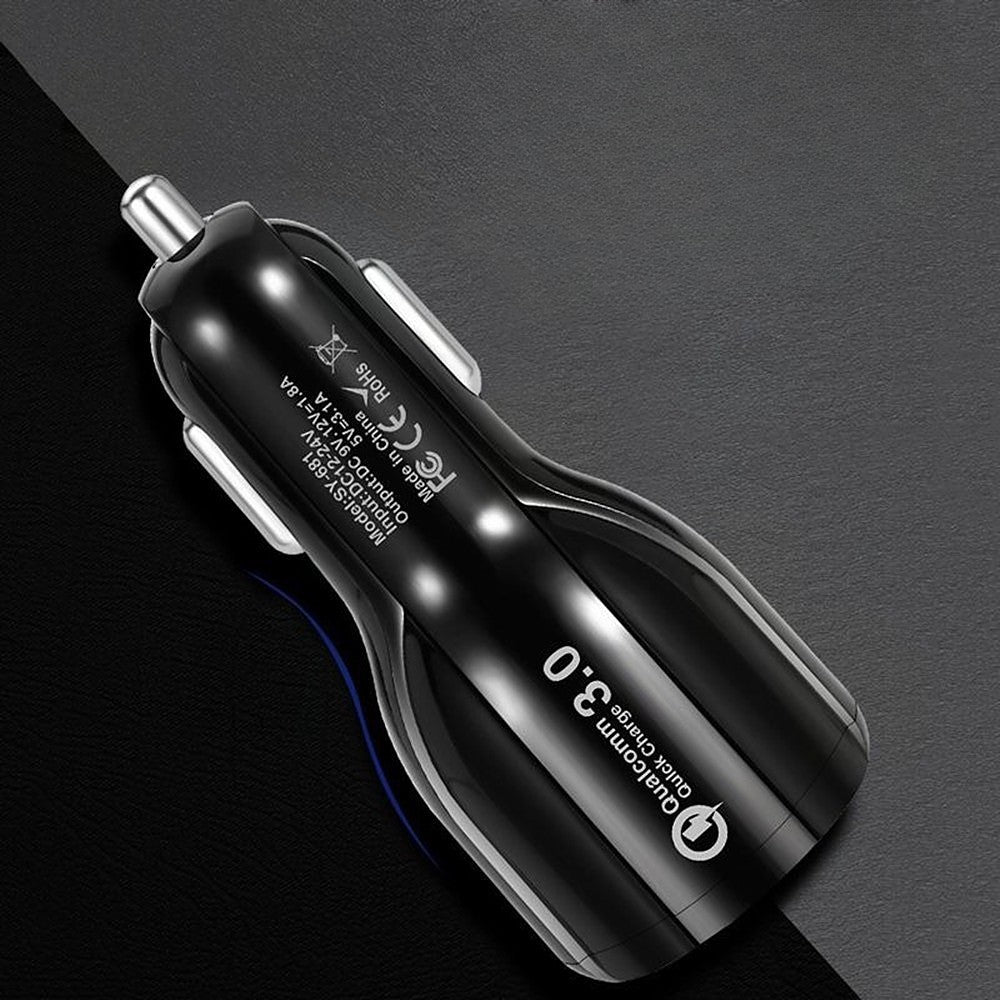 Incarcator Auto, Flippy, Pentru Bricheta, Incarcare Rapida, Interfata USB, 12V-24V, Negru-1