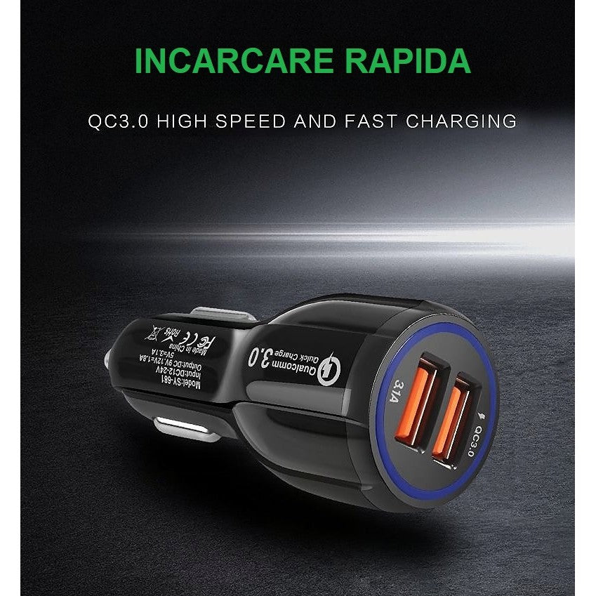 Incarcator Auto, Flippy, Pentru Bricheta, Incarcare Rapida, Interfata USB, 12V-24V, Negru-4