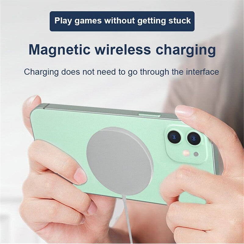 Incarcator Magnetic Wireless cu tehnologie Magsafe 15W compatibil Apple iPhone cu incarcare rapida pentru 12/12 Pro/12-1