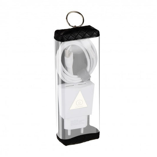 Incarcator Retea 2.1A 2USB + Cablu Micro-USB T06 Flippy Blister, Alb-1