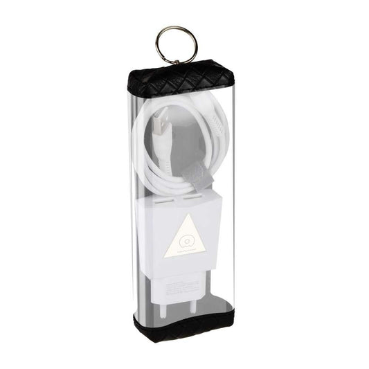 Incarcator Retea 2.1A 2USB + Cablu Micro-USB T06 Flippy Blister, Alb-0