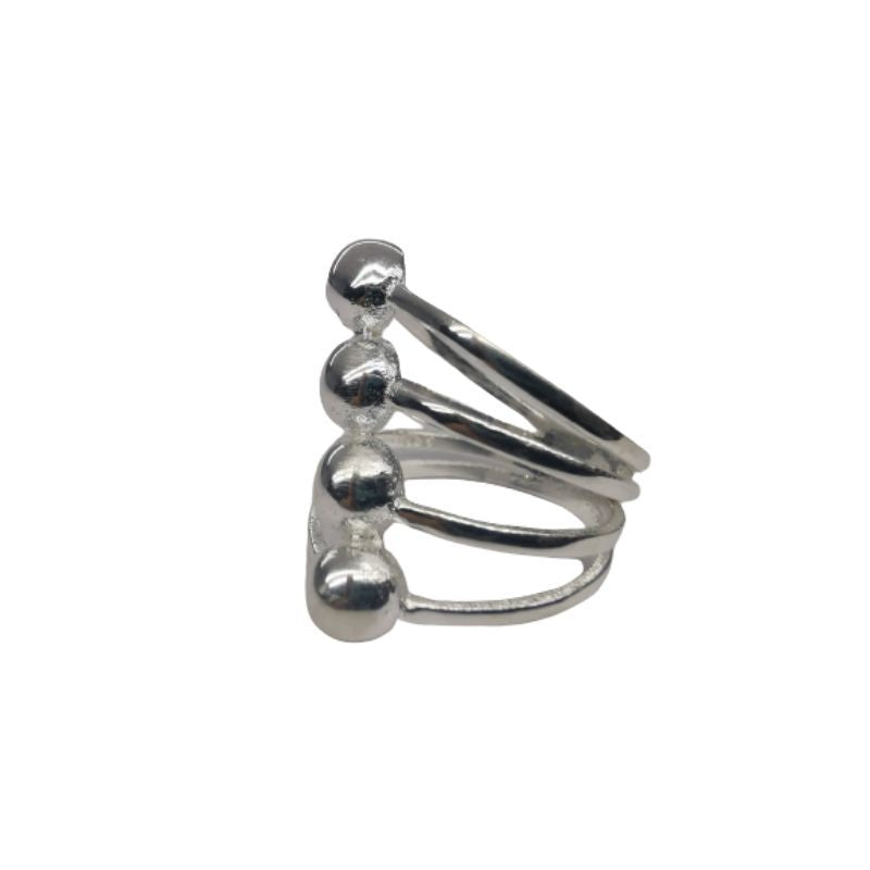 Inel, Jolie Silver, Argint 925 cu Bile in Diagonala M 54-1