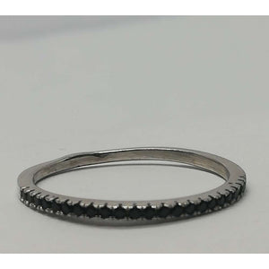 Inel Argint 925 cu Minizirconii Negre-0
