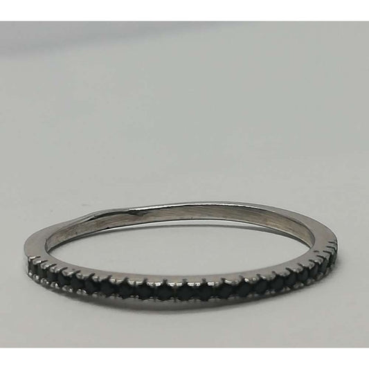 Inel Argint 925 cu Minizirconii Negre-0