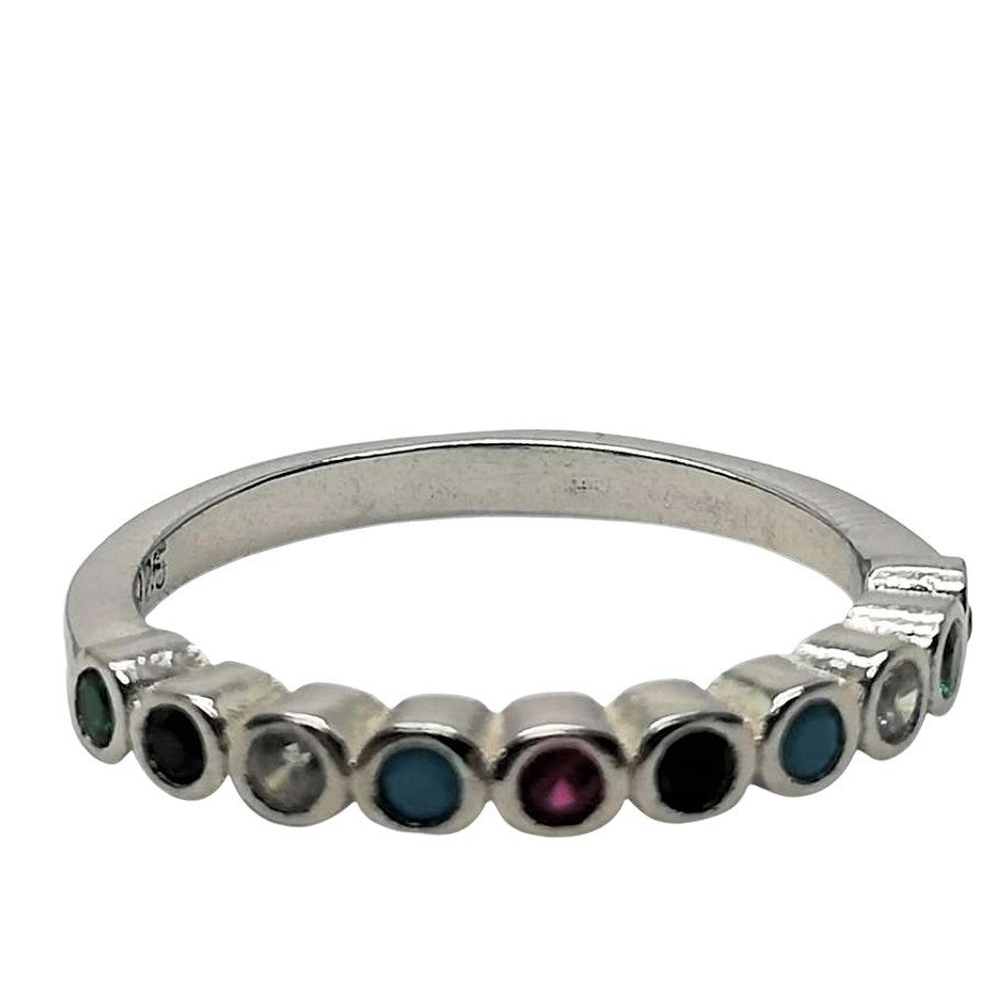 Inel Argint 925 cu Zirconii Colorate M55-0
