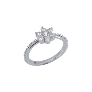 Inel Argint 925 Floare cu Zirconii, Marime 54-0