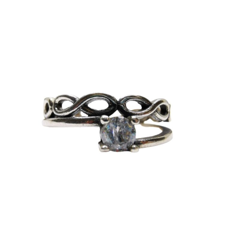 Inel, Jolie Silver, Argint 925 Impletit cu Piatra M 57-0