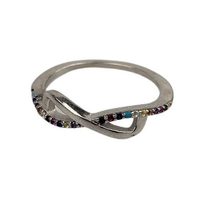 Inel Argint 925, Infinit Mare cu Zirconiu Colorat M 56-2