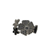 Inel, Jolie Silver, Argint 925 Trifoi cu Email Negru M 56-0