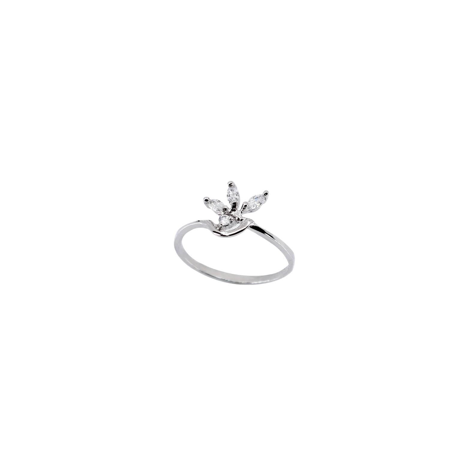 Inel din Argint 925 cu Zirconii, model Floare, marimea 55-1