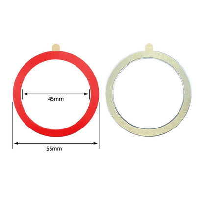 Inel Magnetic incarcare fara fir, montare auto, MagSafe Silicone pentru Apple iPhone 12 / 13 / 14, Rosu-2