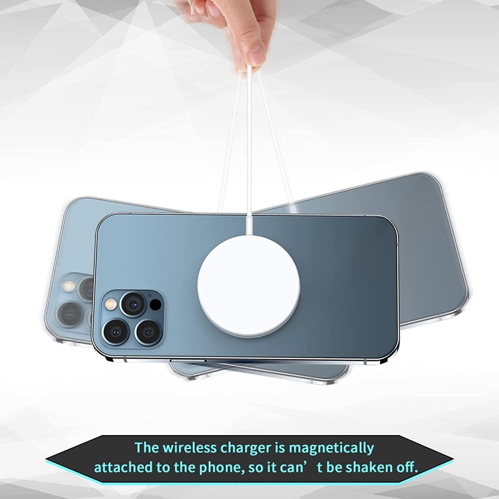 Inel Magnetic incarcare fara fir, montare auto, MagSafe Silicone pentru Apple iPhone 12 / 13 / 14, Rosu-4