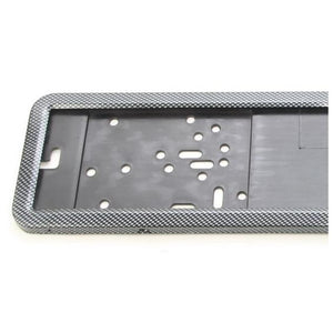 Suport numar inmatriculare INOX + finisaj CARBON, LPF 002-0