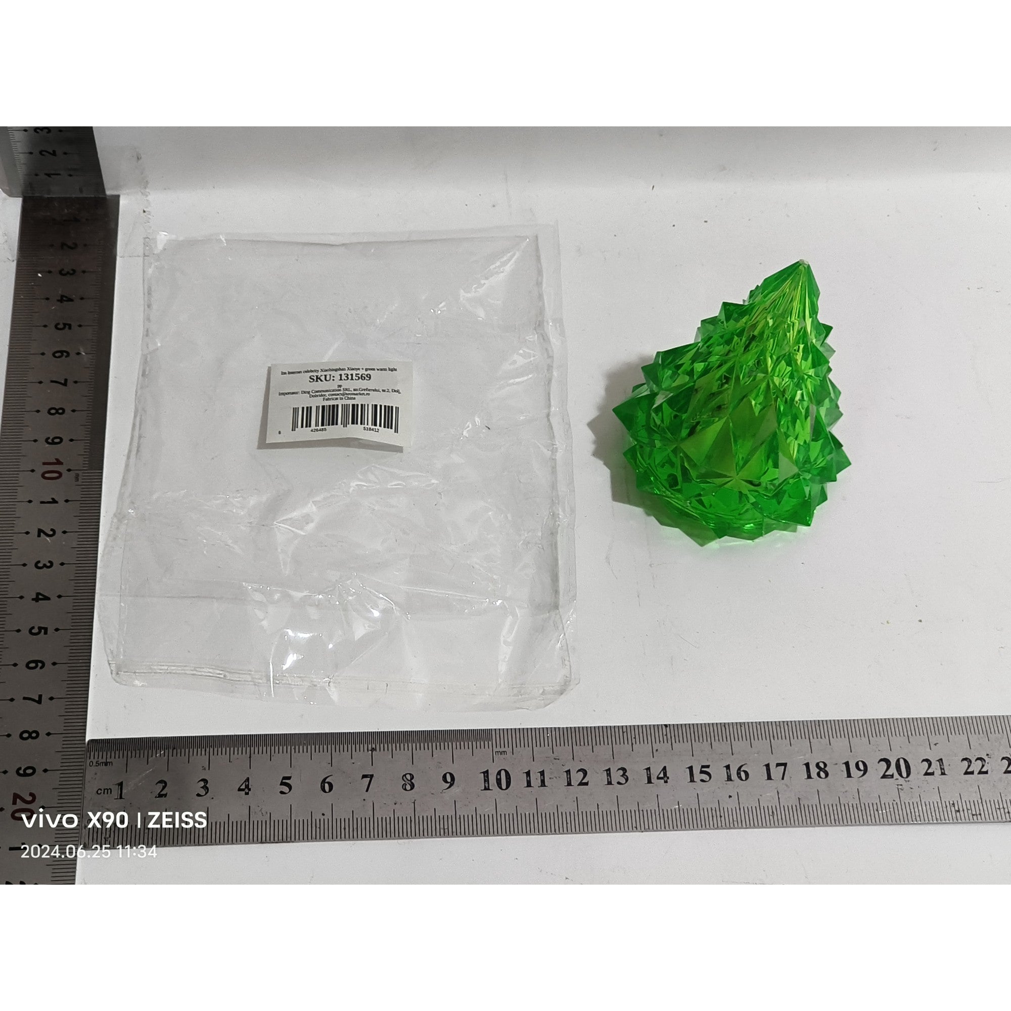 Lampa de Veghe, Flippy, Model IceBerg, Lumina Rece, Verde-1
