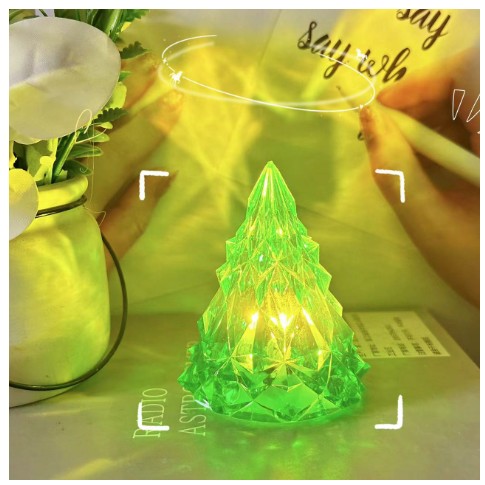 Lampa de Veghe, Flippy, Model IceBerg, Lumina Rece, Verde-0