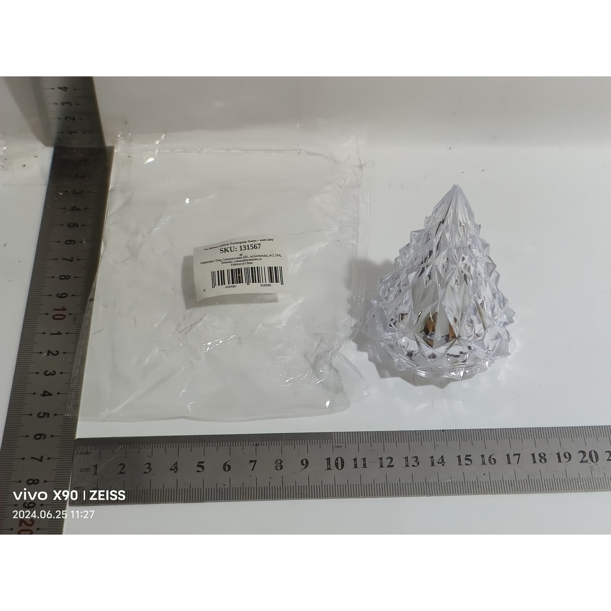 Lampa de Veghe, Flippy, Model IceBerg, Lumina Calda, Transparenta-1