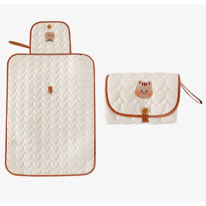 Patura Multifunctionala pentru Schimbat Pampers, Flippy, Rezistenta la Apa, Model Veverita, 50x70 cm, Bej-0
