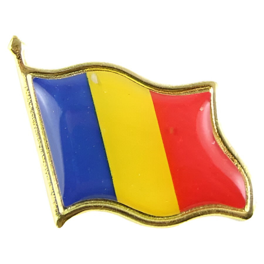 Insigna Steag Tricolor Romania, 20x20 mm-0