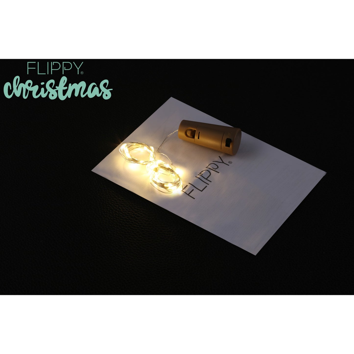 Instalatie Craciun, 1 metru, 10 LED-uri, alb cald,cu baterii,fir cupru, liniar, interior/exterior, Flippy-8