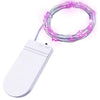 Instalatie Craciun, 1 metru, 10 LED-uri, Roz, cu baterii, fir cupru, liniar, interior/exterior, Flippy-0