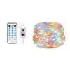 Instalatie Craciun, 10 metri, 100 LED-uri, multicolor RGB, sincronizare muzica, telecomanda 12 de functii, USB, fir cupru, liniar, interior/exterior, Flippy-0