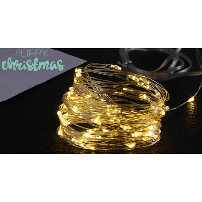 Instalatie Craciun, 10 metri, 100 LED-uri, multicolor, telecomanda 8 functii, USB, fir cupru, liniar, interior/exterior,-1