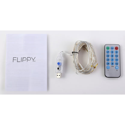 Instalatie Craciun, 10 metri, 100 LED-uri, multicolor, telecomanda 8 functii, USB, fir cupru, liniar, interior/exterior,-4