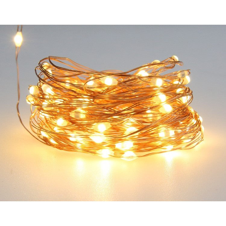 Instalatie Craciun, 100 LED-uri, 12 metri,  pentru exterior cu incarcare solara, alb cald, Flippy-4