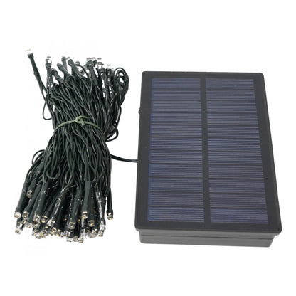 Instalatie Craciun, 12 metri, 100 de LED-uri, alb cald, cu energie solara, fir de cupru, liniar, interior/exterior, Flippy-0
