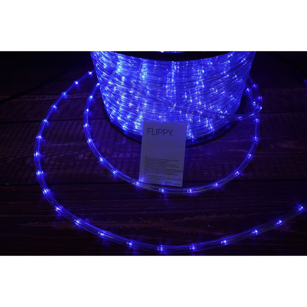 Instalatie Craciun, 16 m, 384 Led-uri, Furtun Luminos, Albastru, Transformator, Sectionabila, 220 V, Flippy-8