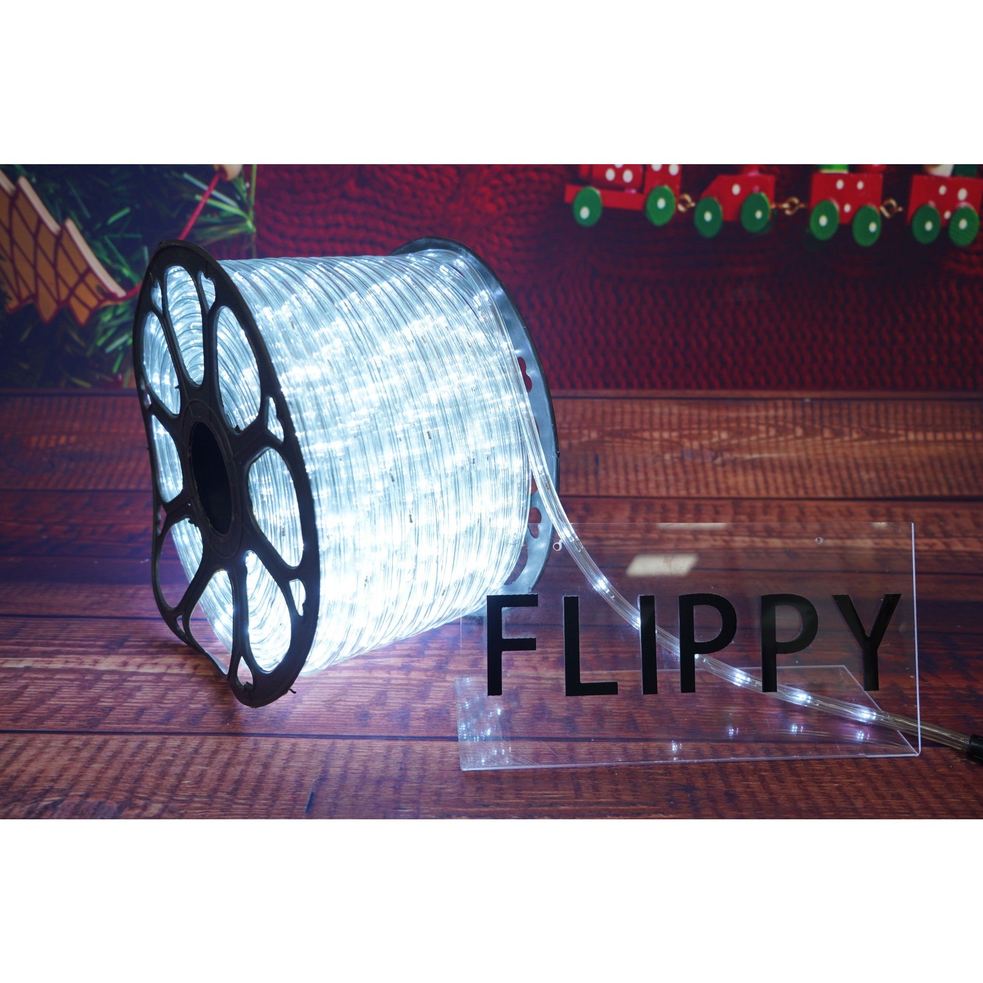 Instalatie Craciun, 2 m, 48 Led-uri, Furtun Luminos, Alb rece, Transformator, Sectionabila, 220 V, Flippy-2