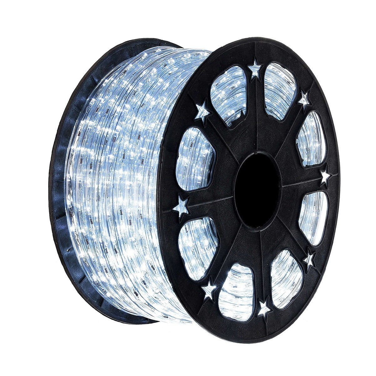 Instalatie Craciun, 2 m, 48 Led-uri, Furtun Luminos, Alb rece, Transformator, Sectionabila, 220 V, Flippy-0