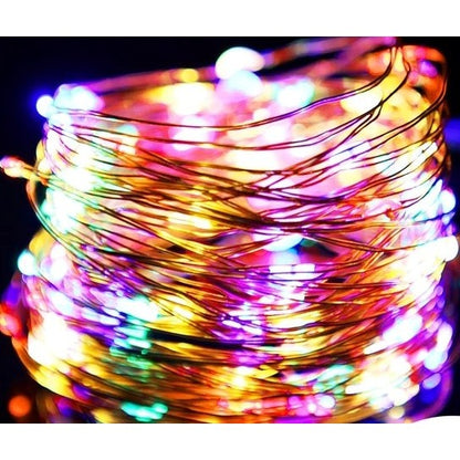 Instalatie Craciun, 2 metri, 20 LED-uri, multicolor, telecomanda 8 functii, USB, fir cupru, liniar, interior/exterior, Flippy-7