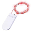 Instalatie Craciun, 2 metri, 20 LED-uri, Rosu, cu baterii, fir cupru, liniar, interior/exterior, Flippy-0