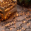 Instalatie Craciun, 20 metri, 200 de LED-uri, alb cald, cu energie solara, fir de cupru, liniar, interior/exterior, Flippy-0