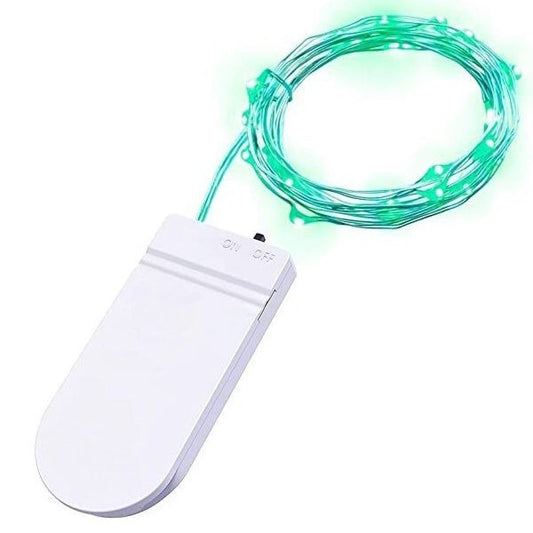 Instalatie Craciun, 3 metri, 30 LED-uri, Verde, cu baterii, fir cupru, liniar, interior/exterior, Flippy-0