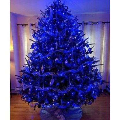 Instalatie Craciun, 35 m, 350 Led-uri ,Liniara, Albastru, 8 jocuri de lumini, Transformator cu telecomanda, Interconectabila, Prelungitor 3 m inclus, Fir Transparent, Flippy-2