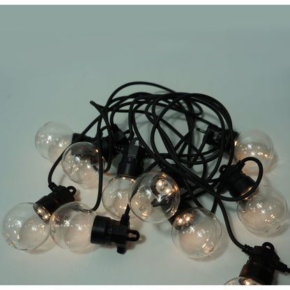 Instalatie Craciun, 5 M, 10 de LED-uri, alb-cald, model cu bulb, liniara, solara, interior/exterior, Flippy-6