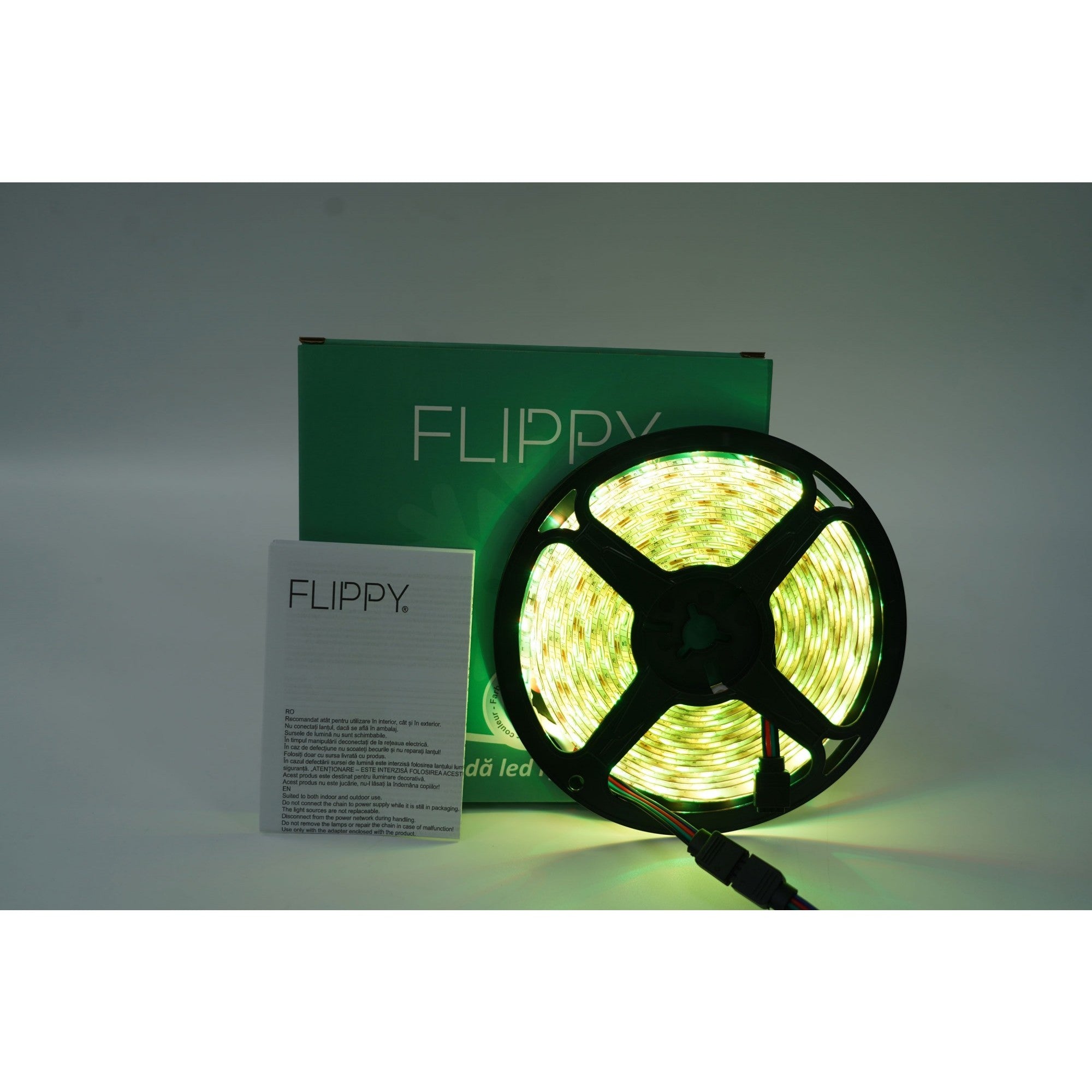 Kit Banda Led RGB SMD 5050 cu Transformator inclus Flippy - Lungime 5 M, 270 LED-uri, Telecomanda 44 taste, pentru TV, PC, Auto, IP65, Lumina Ambientala-9