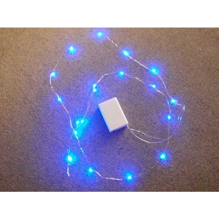 Instalatie Craciun, 5 m, Albastru, 50 Led-uri, Baterii, Flippy-2