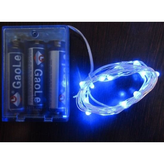 Instalatie Craciun, 5 m, Albastru, 50 Led-uri, Baterii, Flippy-3