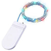 Instalatie Craciun, 5 metri, 50 LED-uri, Multicolor, cu baterii CR 2032 incluse, fir cupru, liniar, interior/exterior, Flippy-0